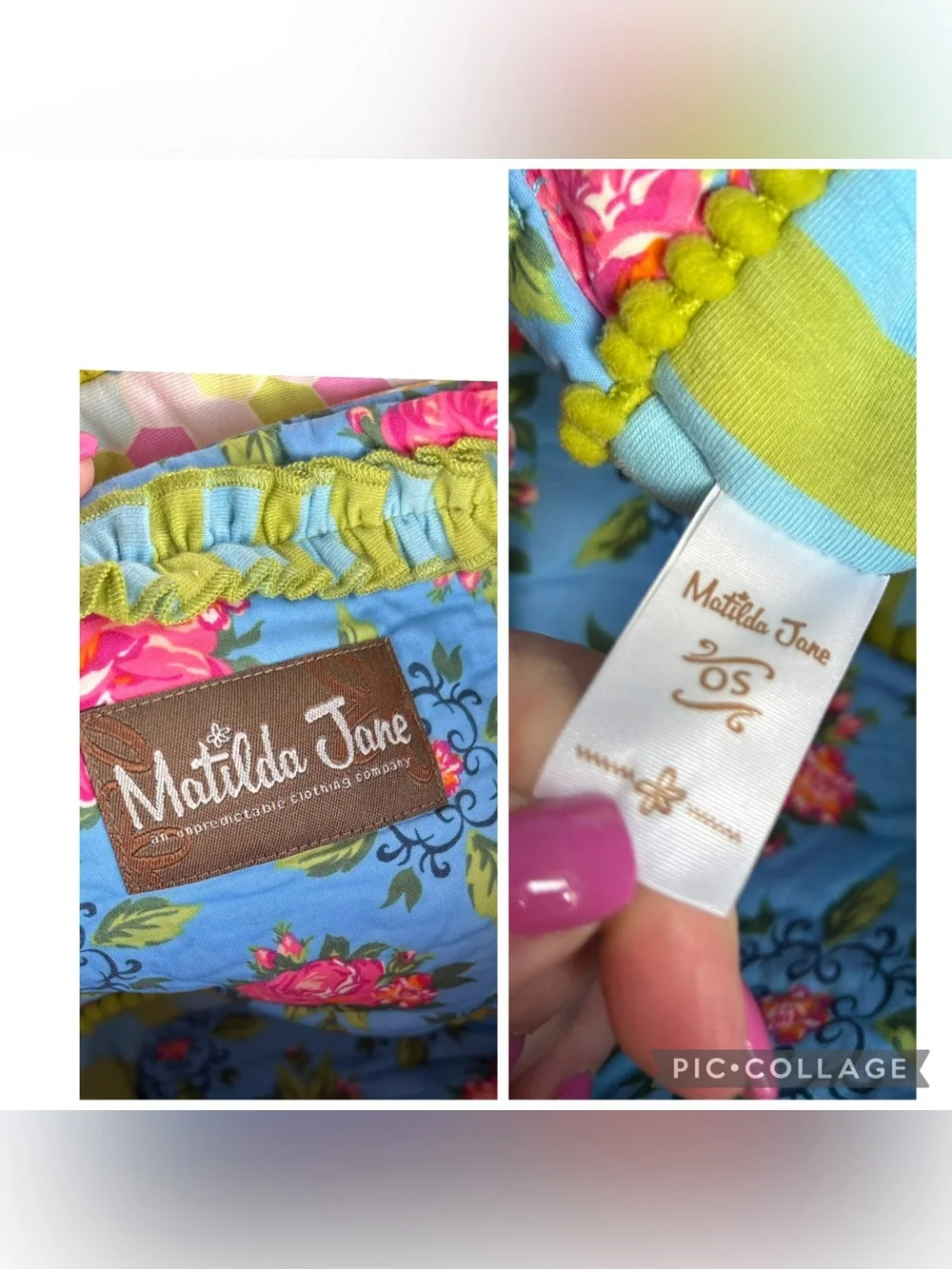 NWT Matilda Jane Floral Easter Basket Spring Bunny Egg Hunt Keepsake Tote